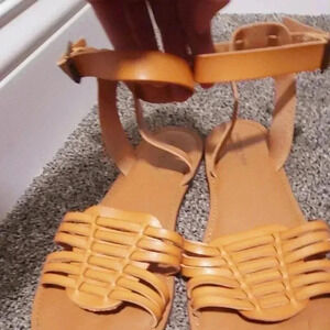 Tan leather strap sandals Size ( 9M )